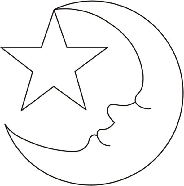 Трафареты на окна месяц