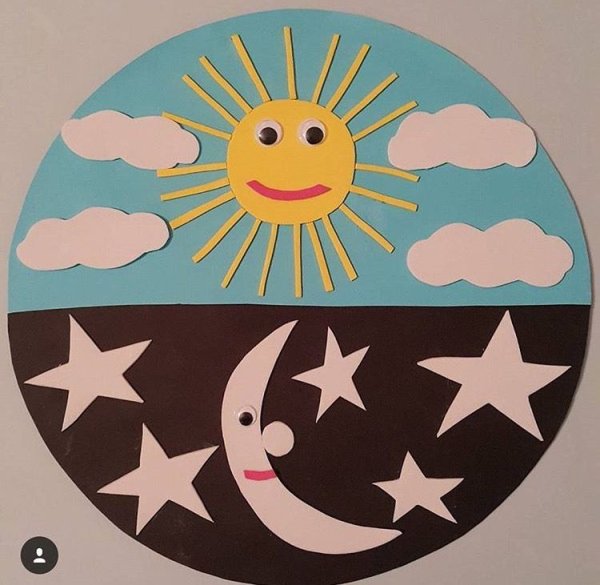 Аппликация день ночь