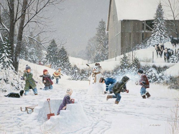 Игра в снежки