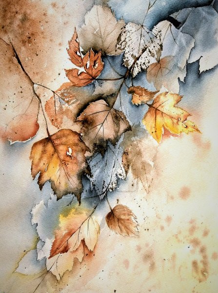 Осень акварель