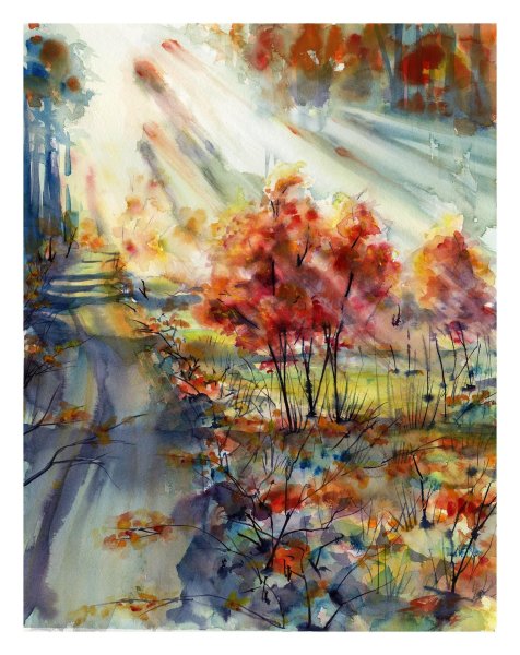 Ноябрь акварель