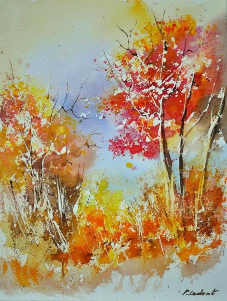 Осень акварель