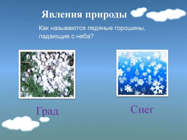 Град явление природы для детей