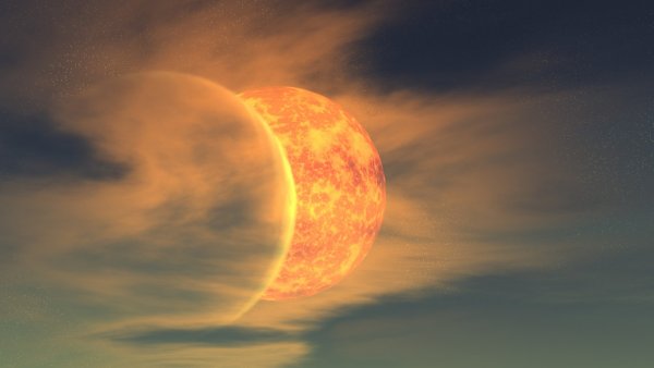 Луна и солнце одновременно