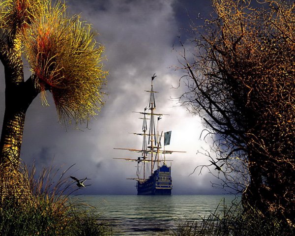 Корабль осень