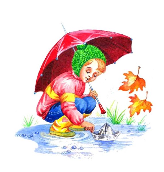 Дети весной на прозрачном фоне