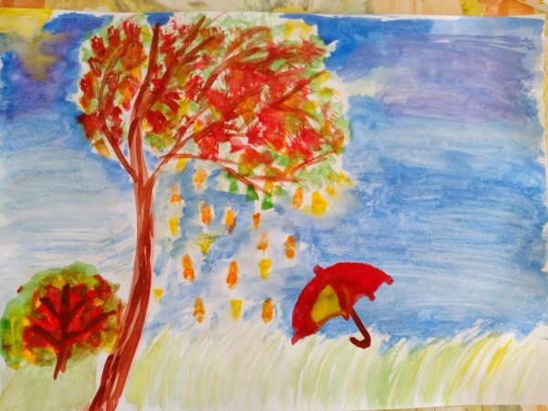 Красота осени детские рисунки