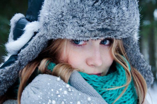 Девушка глаза зима