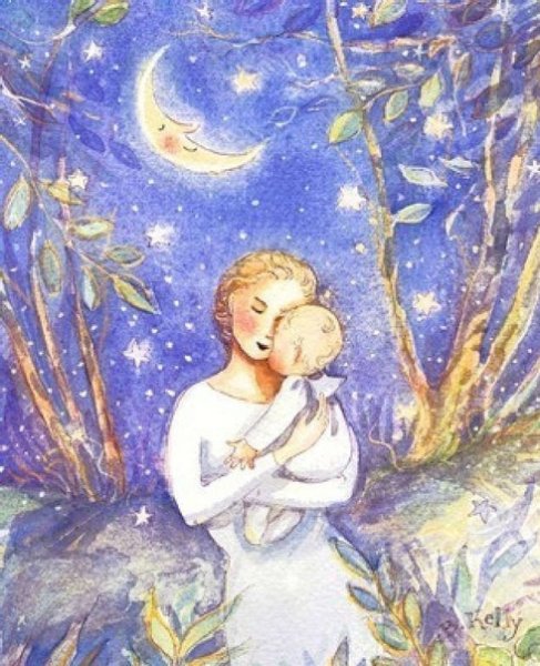 Мама с ребенком Луна