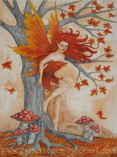 Фея осени рисунок