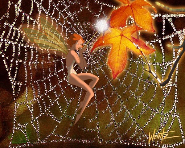 Фея в осеннем лесу