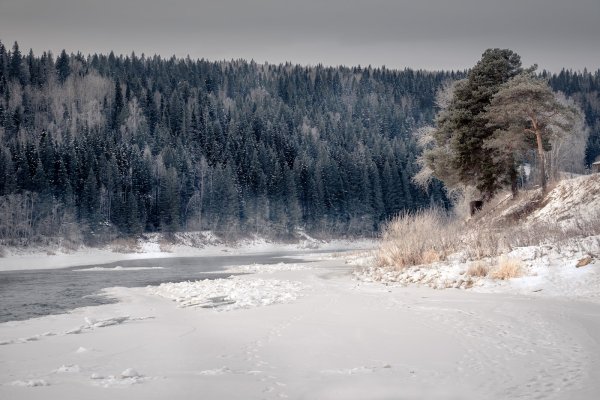 Река Чусовая зима
