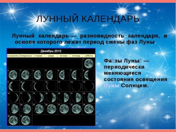 Лунный календарь