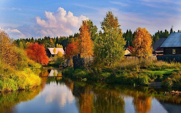 Река деревня лето Смоленская