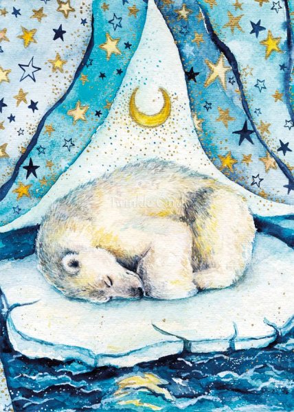 Спокойной ночи акварель