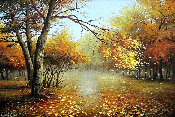 Листопад живопись