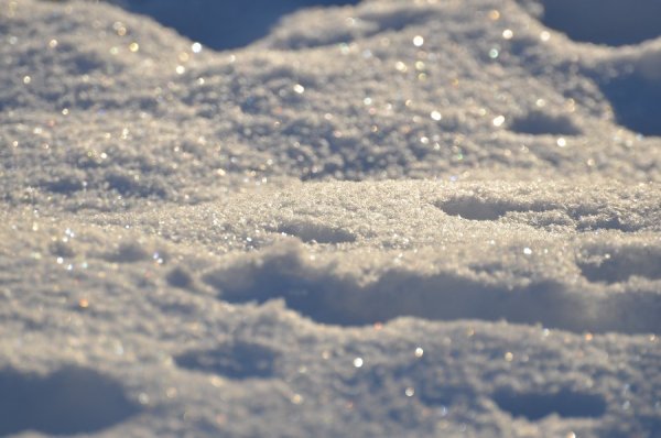 Снег блестит