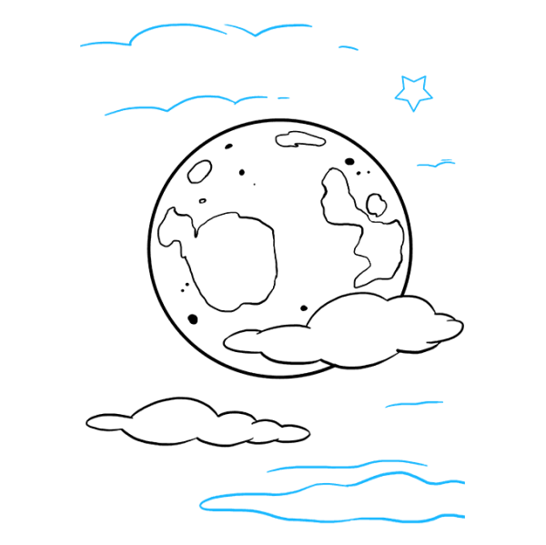 Луна карандашом