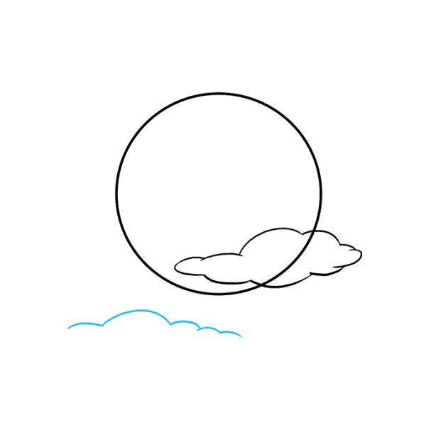 Поэтапное рисование Луны