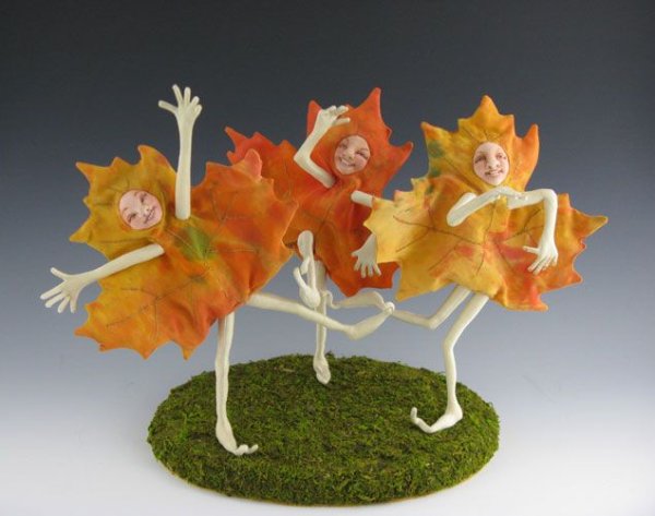 Осенняя поделка в садик балерина