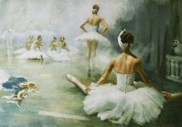 Анастасия Вострецова художник Лебединое озеро