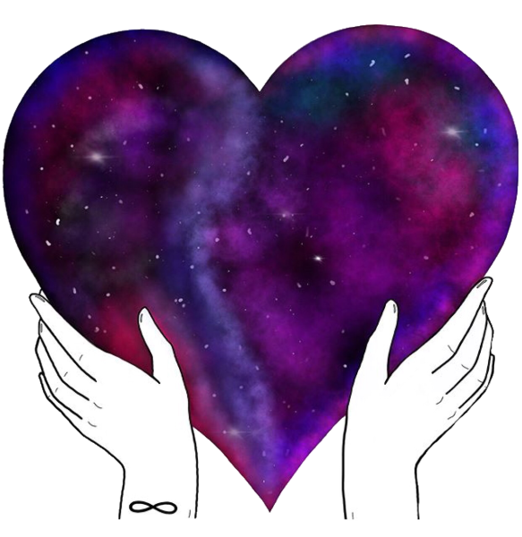 Рисунки сердце в космос