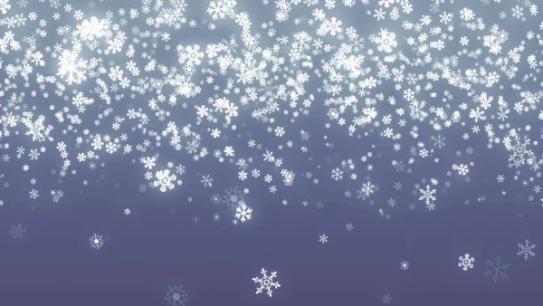 Снежинки падают