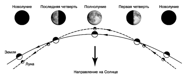 Первая четверть Луны угол фазы