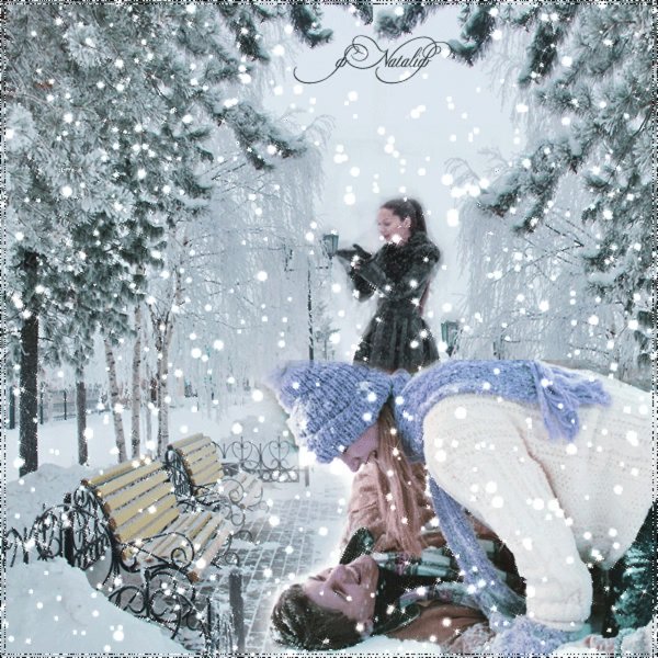 Снег гиф