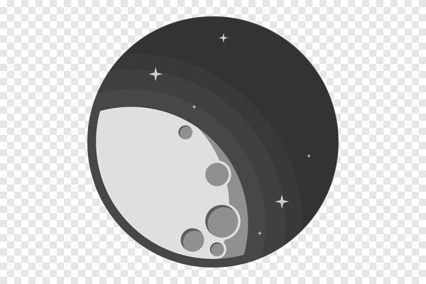 Контур Луны на прозрачном фоне