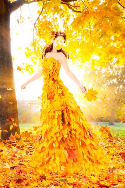 Платье из листвы