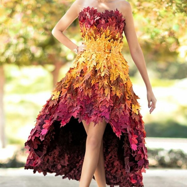 Платье из природных материалов