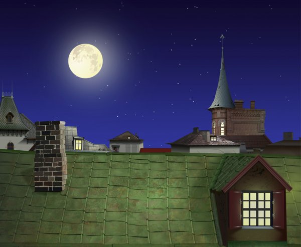 Сказочная крыша дома