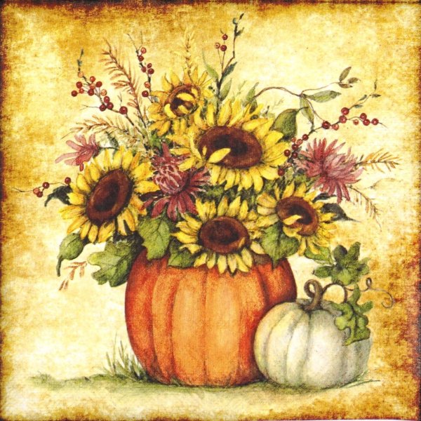 Салфетки для декупажа с тыквами
