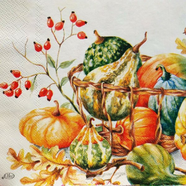 Салфетки для декупажа с тыквами