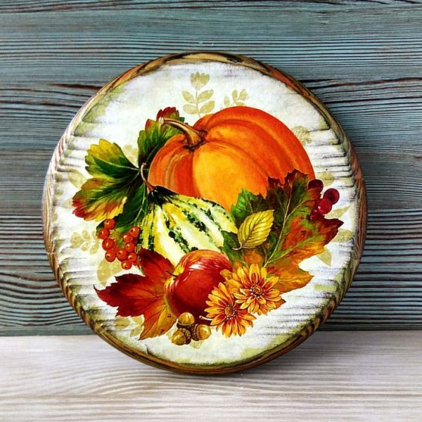 Сырные досочки декупаж