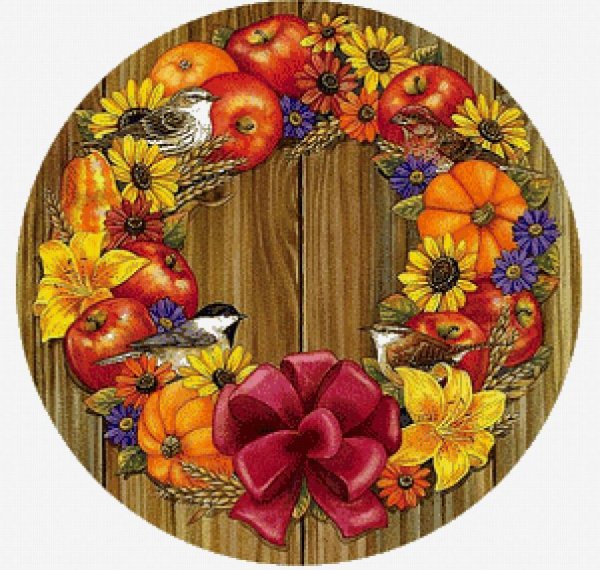 Вышивка осеннее изобилие