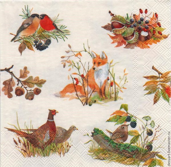 Салфетки для декупажа осенние