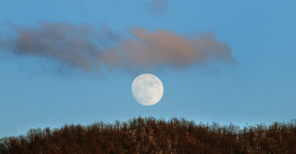 Луна днем