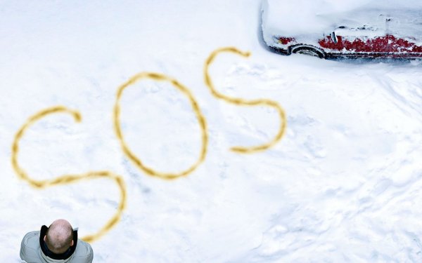 Моча на снегу