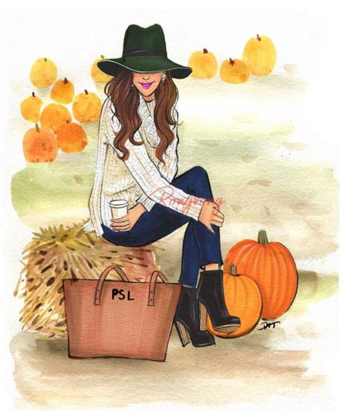 Девушка в шапке осень