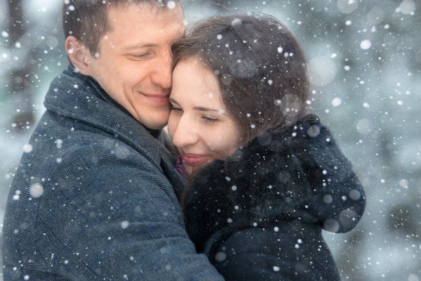 Влюбленные в снегу