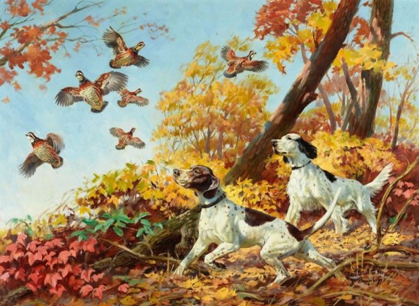 Осенний пейзаж с животными