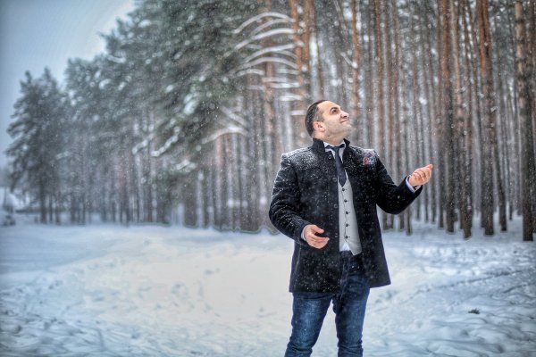 Зимняя мужская фотосессия