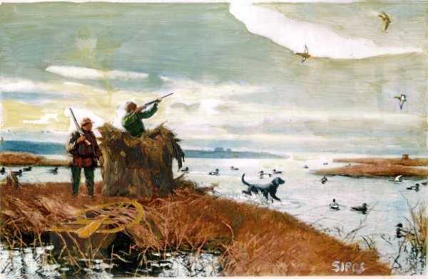 Охота на гуся в живописи