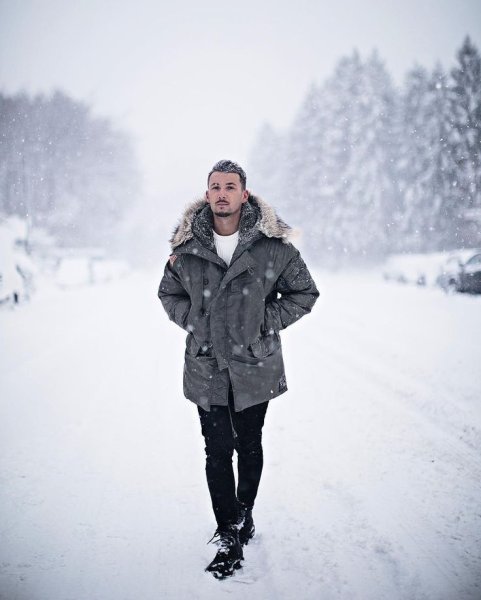 Зимняя мужская фотосессия