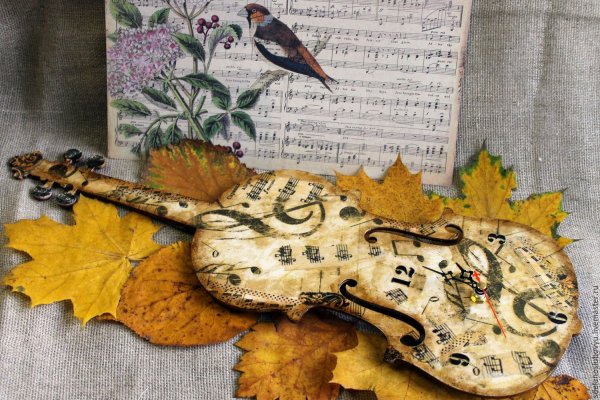 Декупаж осенними листьями