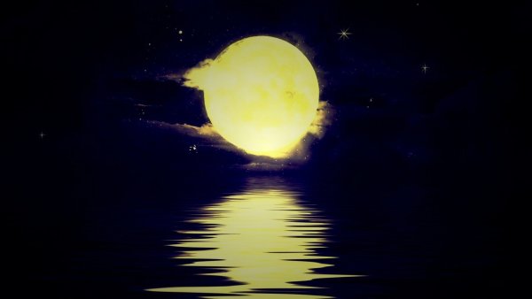 Желтая Луна арт