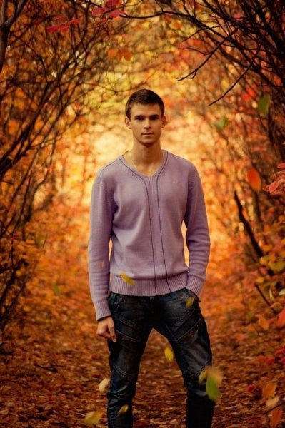 Парень осень