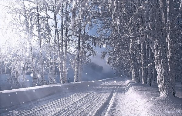 Красивый падающий снег